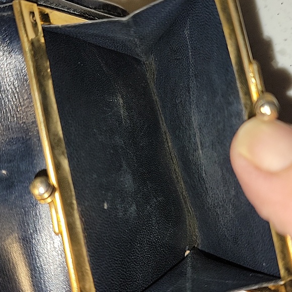 Bottom price! DIOR OBLIQUE NAVY CARDHOLDER KISSLOCK WALLET - Picture 8 of 11